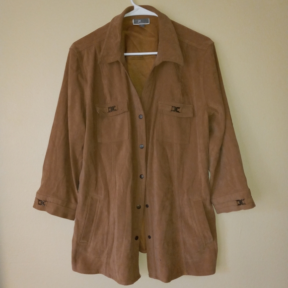 Jackets & Blazers - Brown Suede Women's Jacket
